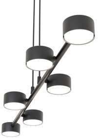 Lampadario a sospensione MEGARA 6 Nero 6xGX53