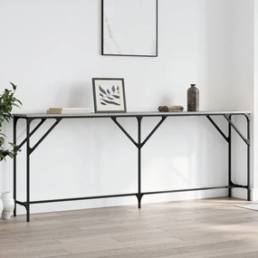 Tavolo Consolle Grigio Sonoma 200x29x75 Cm İn Legno Multistrato /
