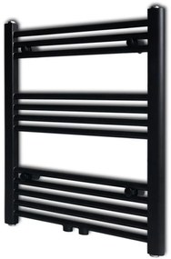 Radiatore Centrale Portasciugamano Dritto Nero 600 X 764 Mm /