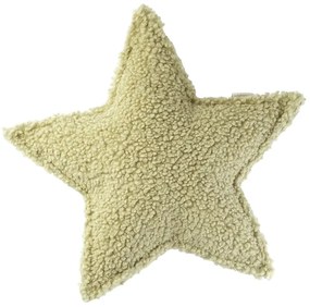 Cuscino per divano da bambini verde con rivestimento in bouclé Star – Wigiwama