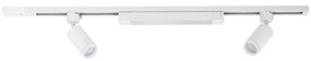 Faretto LED per sistema a binario TRACER 2xGU10/10W/230V + LED/20W 1 m bianco