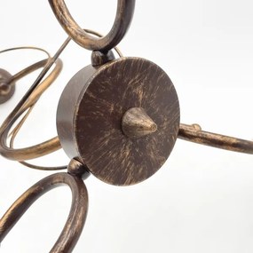 Lampadario a stelo COBRA 3xE27/60W/230V bronzo/patina