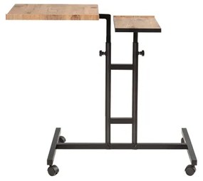 Tavolo regolabile GLEN 87x67 cm marrone/nero