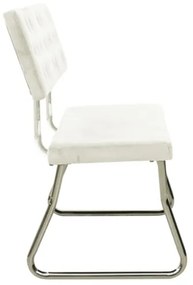 Panca 110 cm in Velluto Bianco Crema