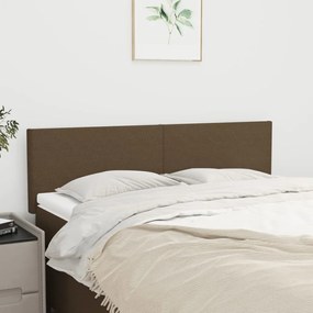 Testiere 2 Pz Marrone Scuro 72x5x78/88 Cm İn Tessuto /