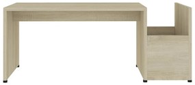 Tavolino da salotto rovere sonoma 90x45x35 cm legno multistrato