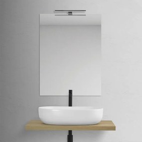 Mensola porta lavabo rovere miele per lavabi da appoggio da 80 cm serie Master