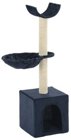 Albero per gatti con tiragraffi in sisal 105 cm blu