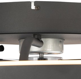 Ventilatore da soffitto nero 50 cm con LED dimmerabile con telecomando - Maddy