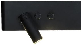 Faretto da parete a LED RESORT LED/10W/230V + LED/3W, nero, lato sinistro