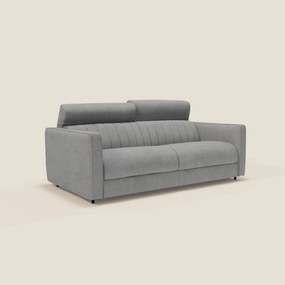 Nivon Divano letto moderno materasso H16 cm con poggiatesta in tessuto impermeabile T25 grigio