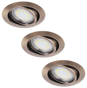 Rabalux 1051 - SET 3xLED Lampada da incasso LITE 3xGU10-LED/3W/230V