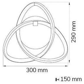 Wofi 4134.01.88.9000 - Applique a LED INDIGO LED/14W/230V