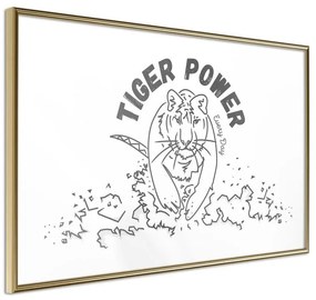 Poster  Inner Tiger  Cornice Quadri Cornice d'oro, Larghezza x Altezza Home decor 30x20