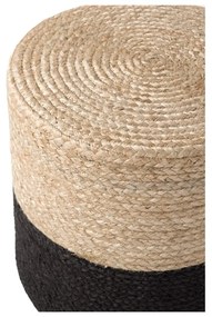 Poggiapiedi nero e colore naturale Juta Gold Black – Hanse Home