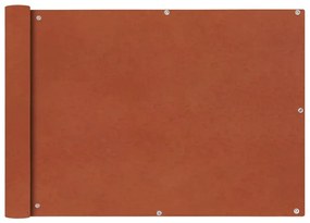 Paravento Da Balcone İn Tessuto Oxford 75x400 Cm Terracotta /