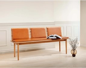 Panca in pelle marrone cognac Elba - Hammel Furniture