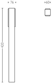 Philips 16488/93/P3 - Colonna da esterno STRATOSPHERE 2xLED/4,5W IP44