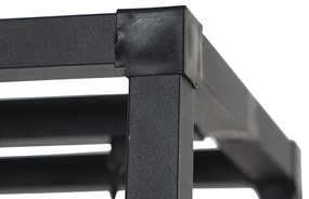 Lampada da terra industriale nera 3 luci - Big Cage