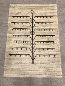 Gabbeh Tappeto persiano 130 x 90 Beige (Iran) Annodato A Mano
