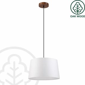 Lampadario a cavo AIDA 1xE27/60W/230V Ø 35 cm rovere/noce/bianco