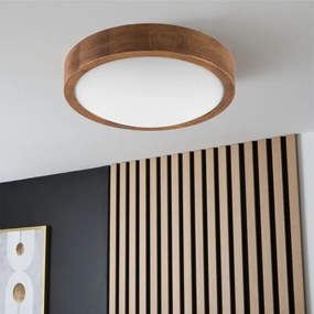 Brilagi - Plafoniera LED CARVALHO SLIM 1xE27/60W/230V quercia ciliegio diametro 27 cm