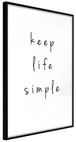 Poster  Simple Life  Cornice Quadri Cornice nera, Larghezza x Altezza Home decor 30x45