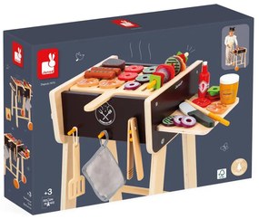 Barbecue in legno con accessori