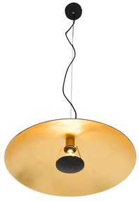 Lampada a sospensione vintage nera con oro 60 cm - Emilienne