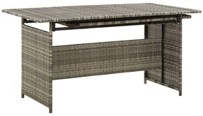 Set divani da giardino 2 pz con cuscini in polyrattan grigio