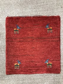 Gabbeh Tappeto 40 x 40 Rosso (Iran) Annodato A Mano