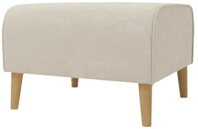 Pouf in velluto crema Carole - Ropez