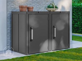PRIMEYARD 168 x 84 cm Copri bidoni della spazzatura, antracite - (GFPV01102)