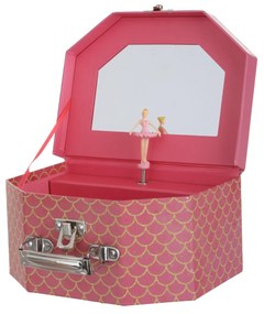 Cofanetto portagioie ballerina carillon rosa