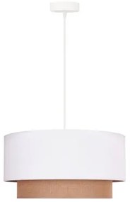 Duolla - Lampadario a sospensione con filo BOHO 1xE27/15W/230V diametro 45 cm bianco/marrone
