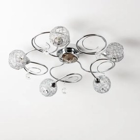 Eglo 32103 - Lampadario a plafone LED VELAGO 5xG9/33W/230V cromo lucido