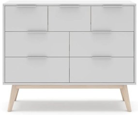 Cassettiera bassa bianca 120x83 cm Campus - Marckeric