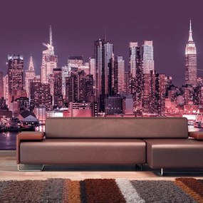 Fotomurale  NYC: Purple Nights  Larghezza x Altezza Home decor 150x105