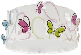 Dalber 62146 - Plafoniera per bambini FARFALLA 2xE27/60W/230V