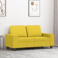 Divano a 2 Posti Giallo Chiaro 120 cm in Tessutocod mxl 133674