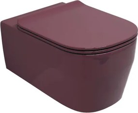 Vaso WC sospeso OLYMPIA CERAMICA tuttoevo melanzana, sedile incluso P 53 x L 36 cm