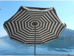Ombrellone da Giardino Ø2 m Palo Ø33 mm in Acciaio Maffei Venezia Duplex Tortora/Bianco e Tortora...