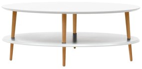 Tavolino bianco con base ribassata OVO Ovo - Ragaba