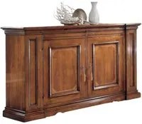 Credenza classica 2 porte 2 cassetti legno bassano intarsio 206x55x120 - Mobili 2G