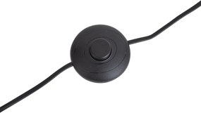 Lampada da terra industriale nera con legno a 2 luci - Jakub