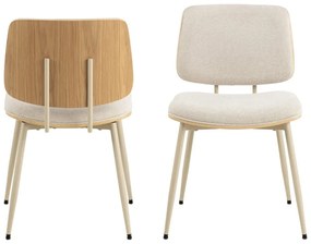 Sedia da pranzo color crema Owen - Actona