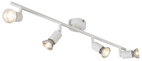 Faretto moderno bianco orientabile 4 luci - Jeany
