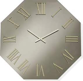 Orologio ottagonale 60x60 cm in cristallo Bronzo e numeri Oro - DYLAN