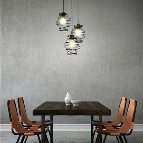 Briloner 4870-035 - Lampada a sospensione con cavo 3xE27/60W/230V