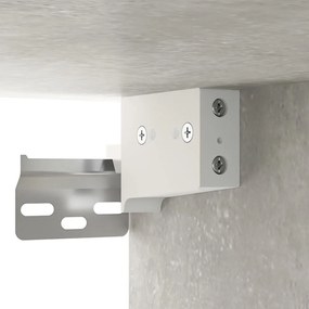 Comodini a Muro 2 pz Grigio Cemento 35x35x20 cm